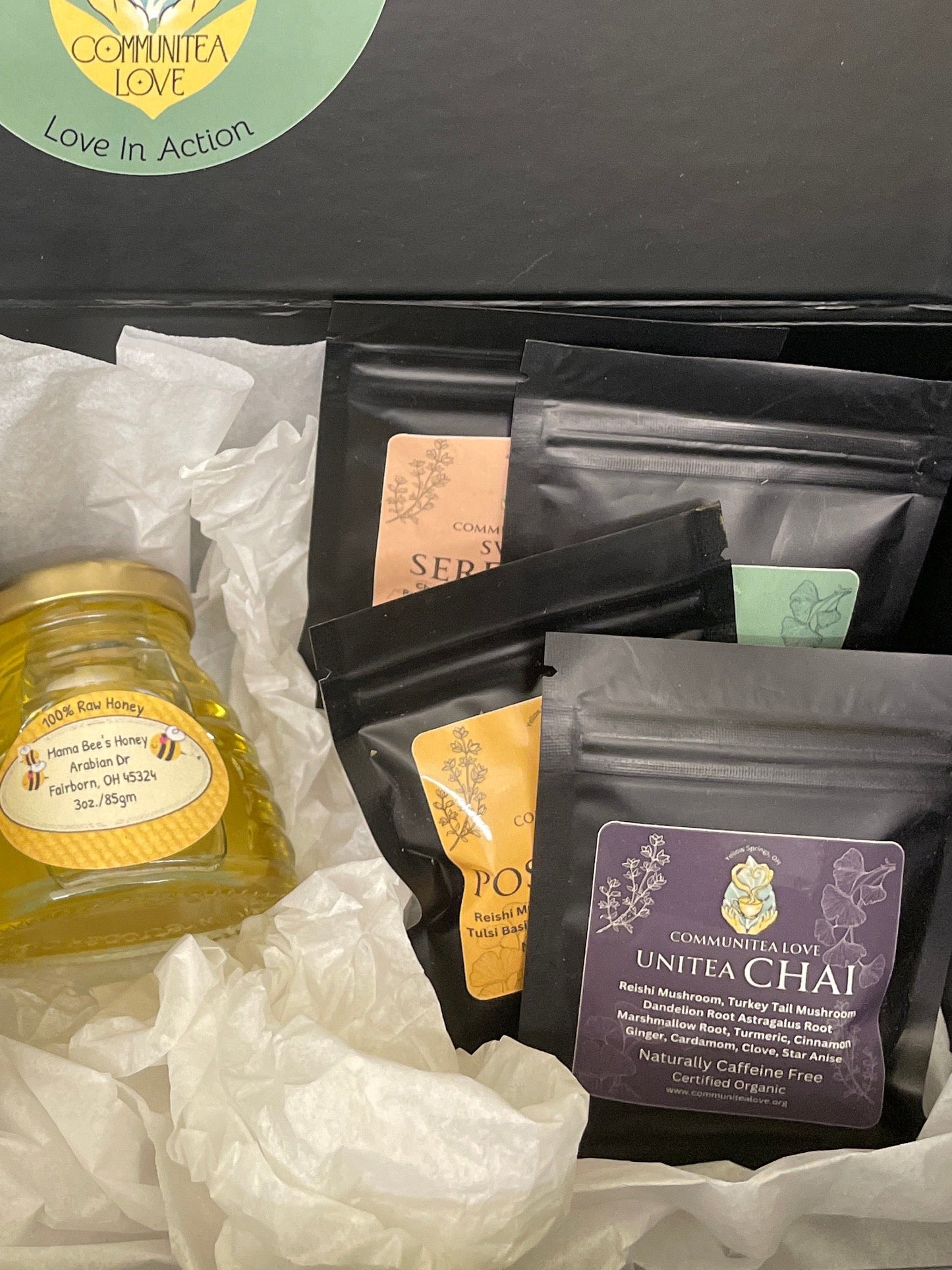 Core Four Minis w/ Tea Bags and Local Honey